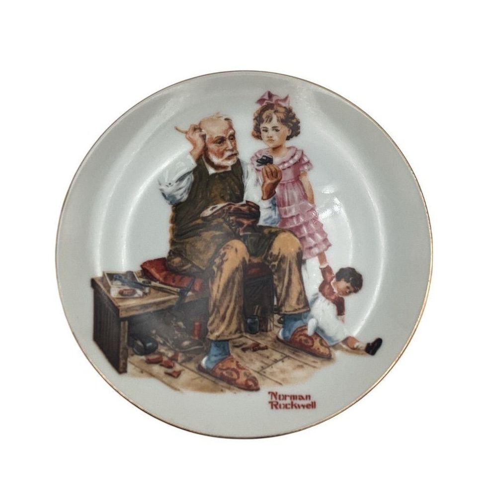 Norman Rockwell "The Cobbler" Collector Plate‎ Limited Edition 1980s